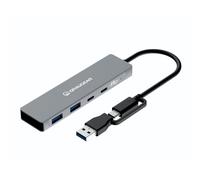 GRAUGEAR 10Gbps USB HUB 4X USB 3.2, 2X Type-C and 2X Type-A