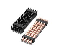 Graugear 2 x M.2 SSD cooler kit, passive, dual heat sink for M.2 SSD (2280), 1 x copper (3 mm) + 1 x aluminium (10 mm), incl. Thermal pads, G-M2HS02