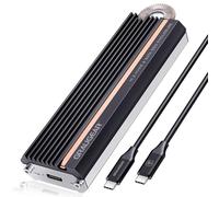 GRAUGEAR 20Gbps Enclosure for M.2 NVMe & SATA SSD, USB3.2 Gen2x2 20Gbps, Supports M.2 2280/2260/2242/2230, Heatpipe Cooling, Silent