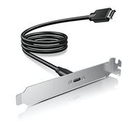 GRAUGEAR 20Gbps USB 3.2 Gen 2x2 USB-C Front Panel Adapter, Motherboard Header Extension Cable, USB-C Female to 20-pin USB Type-E A-Key Male Connector with PCIe Bracket, 19.6 in [G-AD-ETC-10G]