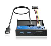 GRAUGEAR 4-Anschlüsse 10Gbit/s Front-Panel, 2X USB-C+2X USB-A USB3.2 Gen2 HUB, F