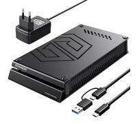 GRAUGEAR 8TB External Hard Drive in Aluminium Case for Playstation, Formatted for PS4 and PS5, HDD 3.5 Inch, Design Hard Drive with Power Supply, Ideal for Gaming and Storage Space (Black, 8TB)