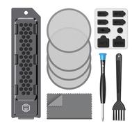 GRAUGEAR Cooling & Dust Protection Upgrade for PS5 Pro/PS5 Slim, PS5 Pro/Slim M.2 SSD Heatsink Cover with Fan Dust Filter and Port Plugs, Prevent Overheating and Dust Buildup (Black)