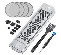 GRAUGEAR Cooling & Dust Protection Upgrade for PS5 Pro/PS5 Slim, PS5 Pro/Slim M.2 SSD Heatsink Cover with Fan Dust Filter and Port Plugs, Prevent Overheating and Dust Buildup (PS5 Pro/PS5 Slim)