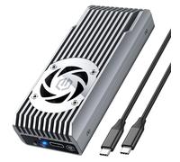GRAUGEAR External [20Gbps] M.2 Aluminum Enclosure for M.2 NVMe 2280 SSD, M-Key, PCIe 4X, USB-C 20Gbps, Fan Cooling