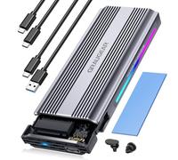 GRAUGEAR External Enclosure for NVMe SSD M.2 & SATA SSD Tool-Free, 10 Gbit/s