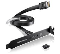GRAUGEAR PC Motherboard USB-C Front Panel Adapter Cable, 20Gbps USB Type-C Header Extension Cable, USB C to USB3.2 Gen2x2 Type-E Key-A 20-Pin Connector with PCI Bracket, 23.6"/60cm