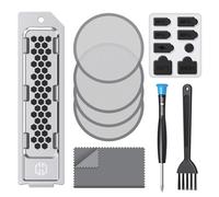 GRAUGEAR Premium Dust Filter Kit for PS5 Slim & Pro - Includes M.2 SSD Dust Cover, Silicone Covers and Cleaning Brushes, Improves Durability