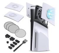 GRAUGEAR PS5 Pro Cooling & Dustproof Kit | Ventilated Faceplates + Air Filter + Dust Plugs | Reduce Console Temp by 50% | Anti-Dust Protection for PlayStation 5 Pro Digital & Disc Edition