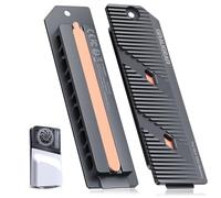 GRAUGEAR PS5 Pro/PS5 Slim M.2 SSD Heatsink with Heatpipe, Integrated Copper Heatpipe and Aluminum Fins for High-Efficiency Cooling, Compatible with NVMe SSD Upgrade for PlayStation 5