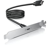 GRAUGEAR Type-E to Type-C® Female Adapter Extension Cable with PCI Slot Bracket USB-C USB 3.2 Gen2 10Gbps Cable Length 50 cm Key-A 20-pin Header G-AD-ETC-10G