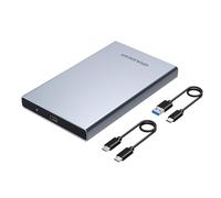 GRAUGEAR USB Type-C Aluminium Enclosure for 2.5 Inch SATA SSD/HDD - Lightning Fast 6 Gbit/s SATA I II III USB 3.2 Transmission, USAP, Includes USB-C Cable
