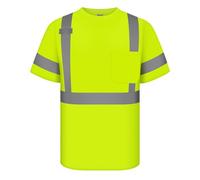 Graunton Hi Vis T-shirt, Reflective Shirts with Short Sleeve for Traffic Police, Emergency Personnel, Hi Vis Short Sleeves for Freeways, Urban Streets, Construction Sites,Yellow, XL.