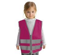 Graunton High Vis Vests，High Visibility Vest for Children，High Vis Vest for Biking, Walking, Commuting, Safety Vest, Zipper, Rose Red, XXS.