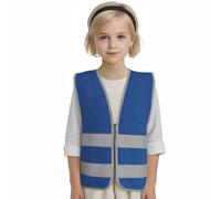 GRAUNTON Kids Hi Vis Vest for Biking, Walking, Safety and Commuting - High Visibility Reflective Vest for Children, Blue, XXS