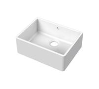 Gravahaus 595mm X 450mm X 220mm Fireclay White Single Bowl Butler Sink