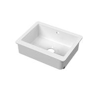 Gravahaus 595mm X 460mm X 200mm Fireclay White Single Bowl Overmount Butler Sink