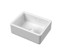 Gravahaus 595X450mm White Fireclay 1 Bowl Thick Walled Butler Sink