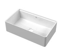 Gravahaus 795X460mm White Fireclay 1 Bowl Butler Sink Ledge