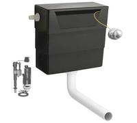 GravaHaus Concealed Wc Toilet Cistern With Front & Top Access And Gloss Chrome Push Button - Left/right Side Entry