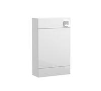 GravaHaus Gloss White Back To Wall Wc Unit 500mm Modern Bathroom Slim Unit