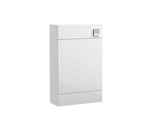 GravaHaus Gloss White Back To Wall Wc Unit 500mm Modern Bathroom Slim Unit