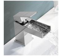 GravaHaus Luxury Modern Waterfall Mini Mono Basin Mixer - Chrome