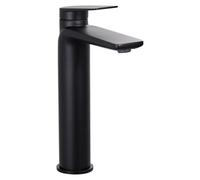 GravaHaus Luxury Sleek Modern Tall High Rise Mono Basin Mixer - Black