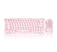 GravaStar Crystal Rose Gaming Bundle - V60 Magnetic Keyboard + M2 Mouse | Cute pink gaming set with Crystal Rose design, RGB lighting, Hall Effect keyboard and PAW3395 wireless mouse