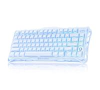 GravaStar Mercury K1 75% Blue Gaming Keyboard, Aluminum Alloy Mechanical Keyboard, Gasket Hot-Swap Socket, Linear Switches, RGB Backlit, Wireless Keyboard for Gaming, Office, and Gifts-Ice Blue