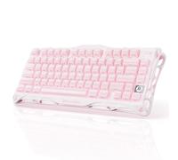 GravaStar Mercury K1 75% Pink Wireless Keyboard, Aluminum Alloy Exoskeleton Design Mechanical Gaming Keyboard, Gasket Hot-Swap Socket, Linear Switches, RGB Backlit