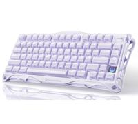GravaStar Mercury,K1 75% Wireless Mechanical Gaming Keyboard, Aluminum Alloy Exoskeleton Design, Gasket Custom Keyboard Hot-Swap Socket, Linear Switches, RGB Backlit (Purple)