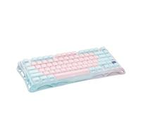 GravaStar Mercury K1 Lite 75% Gaming Keyboard, 2.4GHz/BT/Wired Tri-Mode Wireless Keyboard, Gasket Hot Swappable Mechanical Keyboard, Pre-lubed Linear Switches, RGB Backlit, Pink-A