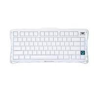 GravaStar Mercury K1 Mechanical Keyboard with Aluminium Frame, 75% Wireless Gaming Keyboard, Hot Swap Custom Keyboard with Button, Gasket, RGB Tri-Mode Keyboard, PBT Keycaps, 8000 mAh White