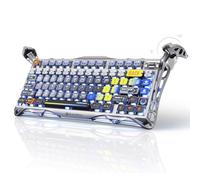 GravaStar Mercury K1 Pro 75% Wireless Mechanical Gaming Keyboard, Gasket Compact Custom Keyboard Hot-Swap Socket, Linear Switches, with RGB Backlit & Frame (Interstellar Silver)