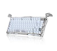 GravaStar Mercury K1 Pro Premium Mechanical Gaming Keyboard, Ghost Silver