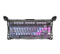 GravaStar Mercury K1 Pro Wireless Mechanical Gaming Keyboard, 75% Layout RGB Custom Keyboard, Electroplated Glossy Frame, Hot-Swappable Linear Switches - Cyberpunk Edition
