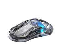 GravaStar Mercury M2 Wireless Gaming Mouse with 26,000 DPI, PAW3395DM Sensor -79g Lightweight Hollowed-Out Design -5 Programmable Buttons -5 Dynamic Lightsync RGB - Stealth Black (Transparent Black)