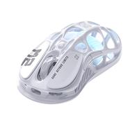 GravaStar Mercury M2 Wireless Gaming Mouse with 26,000 DPI, PAW3395DM Sensor -79g Lightweight Hollowed-Out Design -5 Programmable Buttons -5 Dynamic Lightsync RGB - White