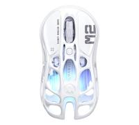 GravaStar Mercury M2 Wireless Gaming Mouse with 26,000 DPI, PAW3395DM Sensor -79g Lightweight Hollowed-Out Design -5 Programmable Buttons -5 Dynamic Lightsync RGB - White