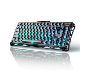 GravaStar Mercury V75 HE Keyboard, 75% Hall-Effect Magnetic Switch Gaming Keyboard, 8000 Hz Polling, 0.005RT, Wired USB-C, RGB Backlit, Adjustable Actuation, Semi-Aluminum Chassis-Stealth Black
