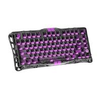 GravaStar Mercury V75 Series Hall Effect Gaming Keyboard with Only Wired, 75% Layout Gaming Keyboard with Magnetic Switches, Hot Swappable, 8000 Hz Polling, Dual Zone RGB (Transparent Black)