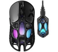 GravaStar Mercury X Pro Wireless Gaming Mouse 8K Polling | 49g Magnesium Alloy Gaming Mouse with PAW3950 Sensor, Hollow Frame, RGB Lighting and 5 Programmable Buttons