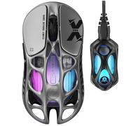GravaStar Mercury X Pro Wireless Gaming Mouse 8K Polling | 49g Magnesium Alloy Gaming Mouse with PAW3950 Sensor, Hollow Frame, RGB Lighting and 5 Programmable Buttons