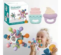 Grave Ball Baby Toy, Sensory Teething Ring Toy, Silicone Teether Motor Skills, Early Education