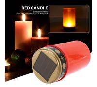Grave Candle for Cemetery Grave Solar Lights with Lighting LED Grave Light Various Wind