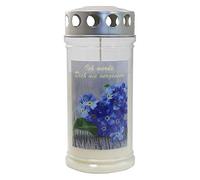 Grave Candle - Grave Light - Design Candle - Remembrance Candle - Forget Me Not Continuous Burner 70-90 Hours