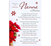 Grave Card - Memories Of A Special Nanna At Christmas - Free Ground Stake - CM02.