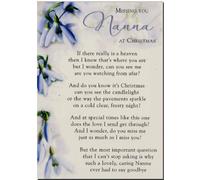 Grave Card - Missing You Nanna At Christmas - Free Card Holder - C102.
