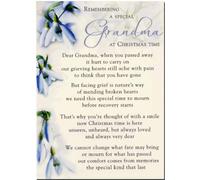 Grave Card - Remembering Special Grandma At Christmas Time - Free Card Holder - C113